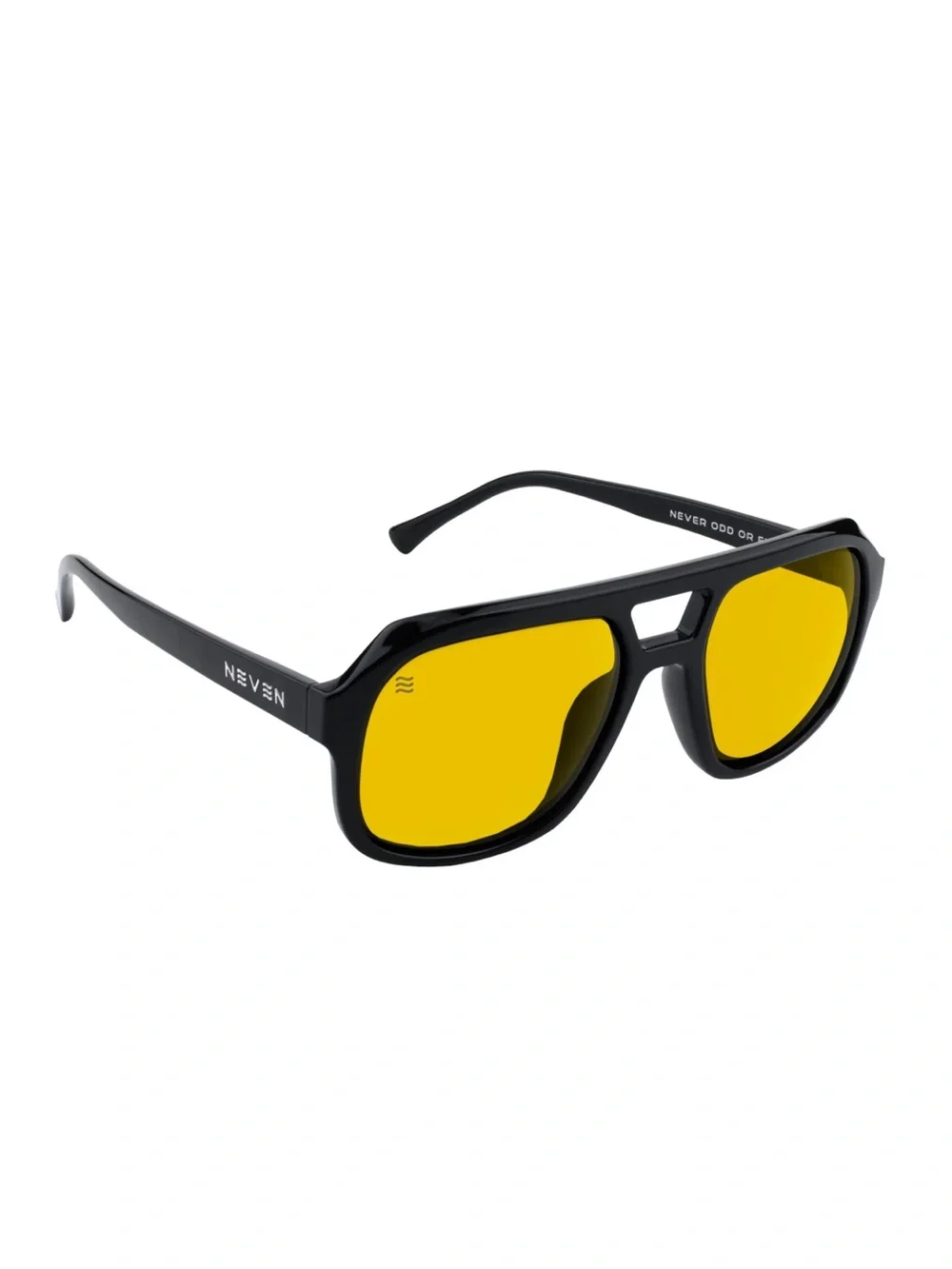 Neven Helios sunglasses yellow lens black frame polarized